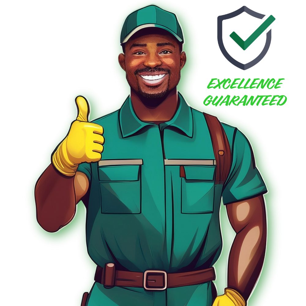 Excellence Guaranteed - Professional service worker giving thumbs up